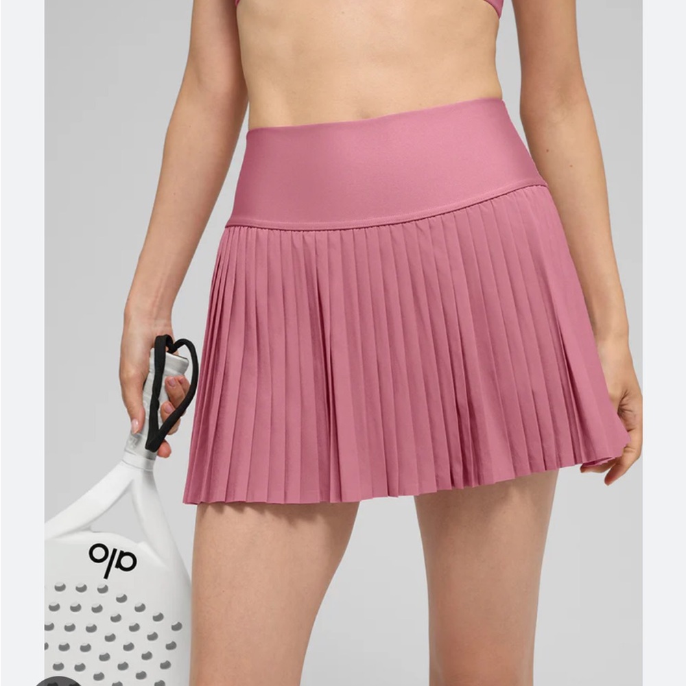 Alo Grand Slam Tennis Skirt NWT Pink Wild Rose S